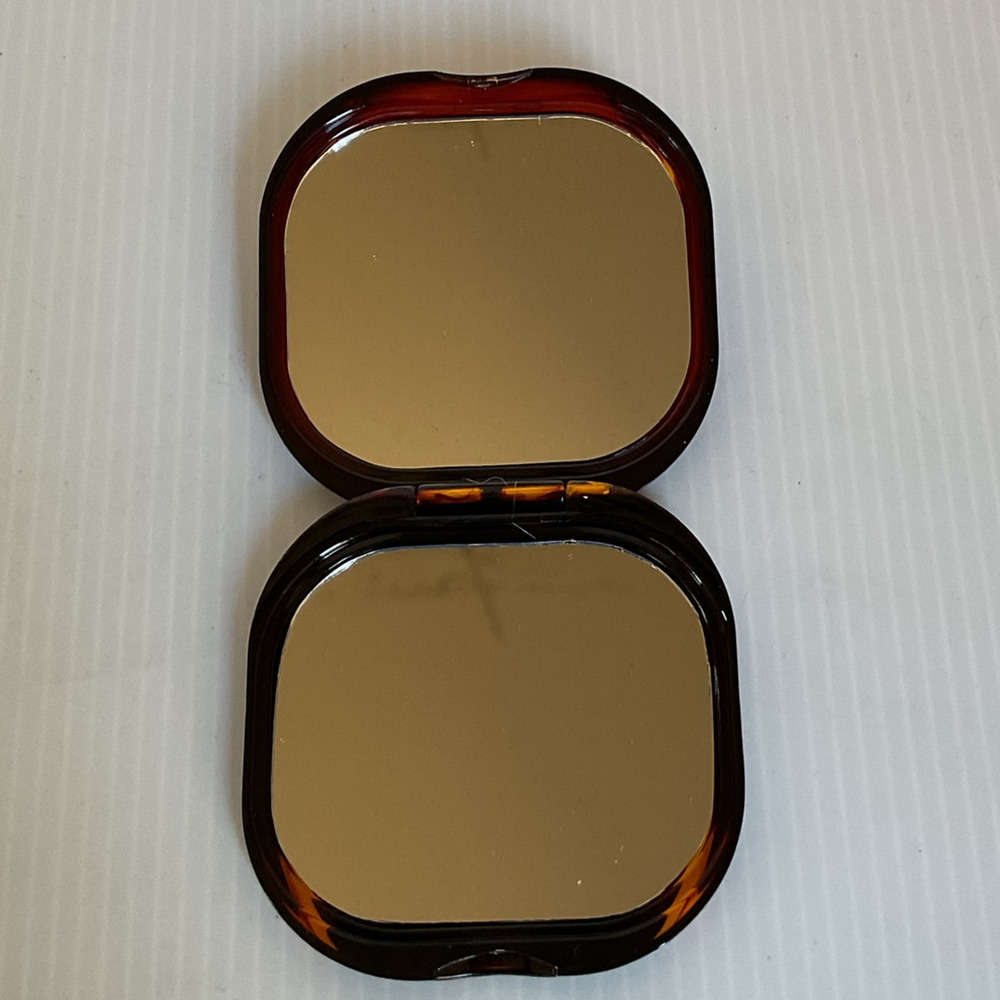 Hand-Painted Mexican Compact Mirror Monarch Butterfly Michoacán Gold Foil Art - Picture 7 of 7